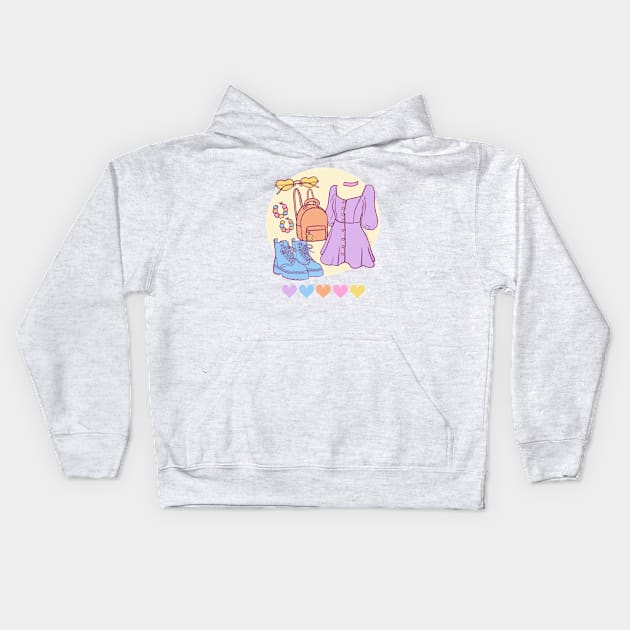 Aesthetic Kids Hoodie by @isedrawing